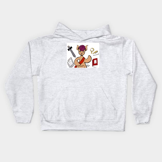 Roman Kangaroo Kids Hoodie by Mandiehatter